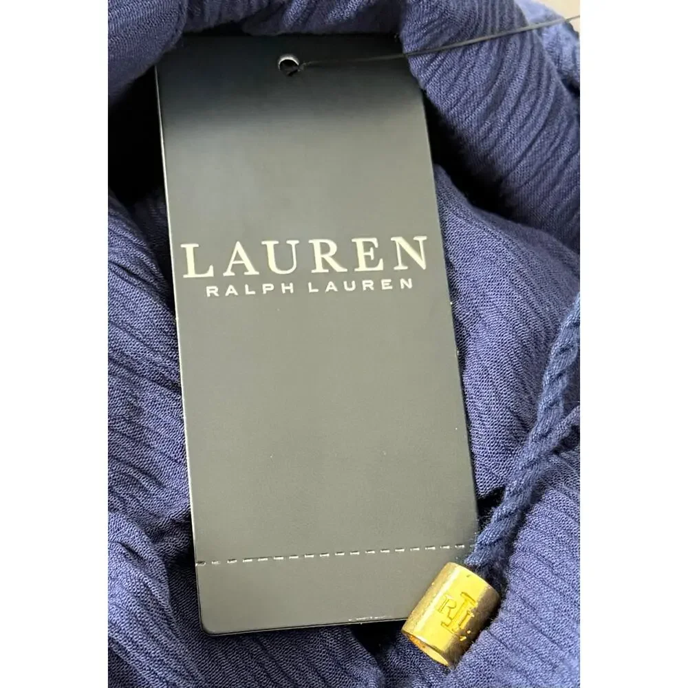 Lauren Ralph Lauren Swim Beach Cover Up Dress Size M in Deep Navy Blue NEW‎